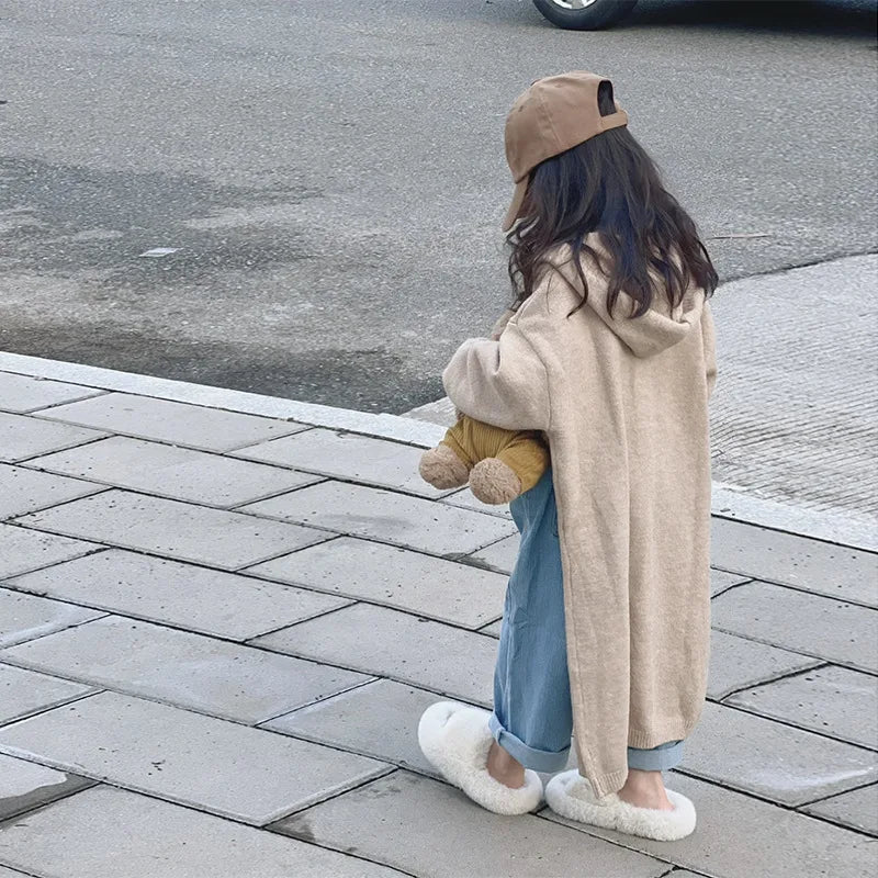 Children Clothing 2022 Spring Autumn Girl Knitting Cardigan New