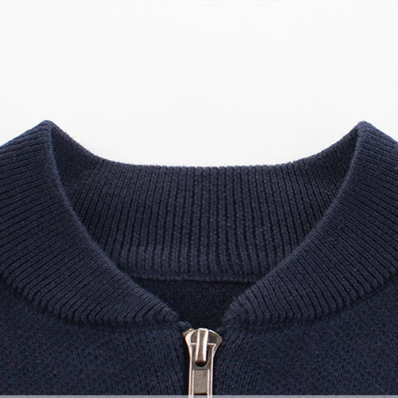 2025 Winter New Boys Sweaters Casual Long Sleeve V-Neck Knit Cardigan