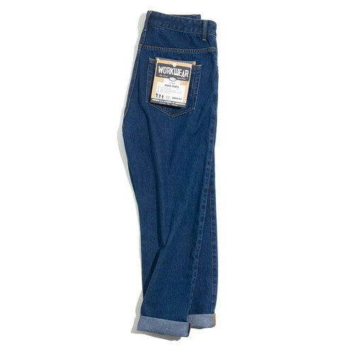 Maden Washed Denim Jeans 12.8 oz Retro Loose Straight Trousers Baggy