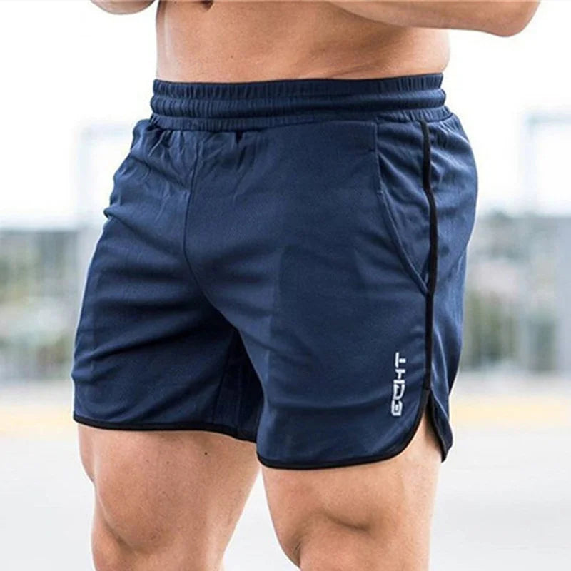 Men Fitness Shorts Summer Gyms Workout Male Breathable Mesh shorts