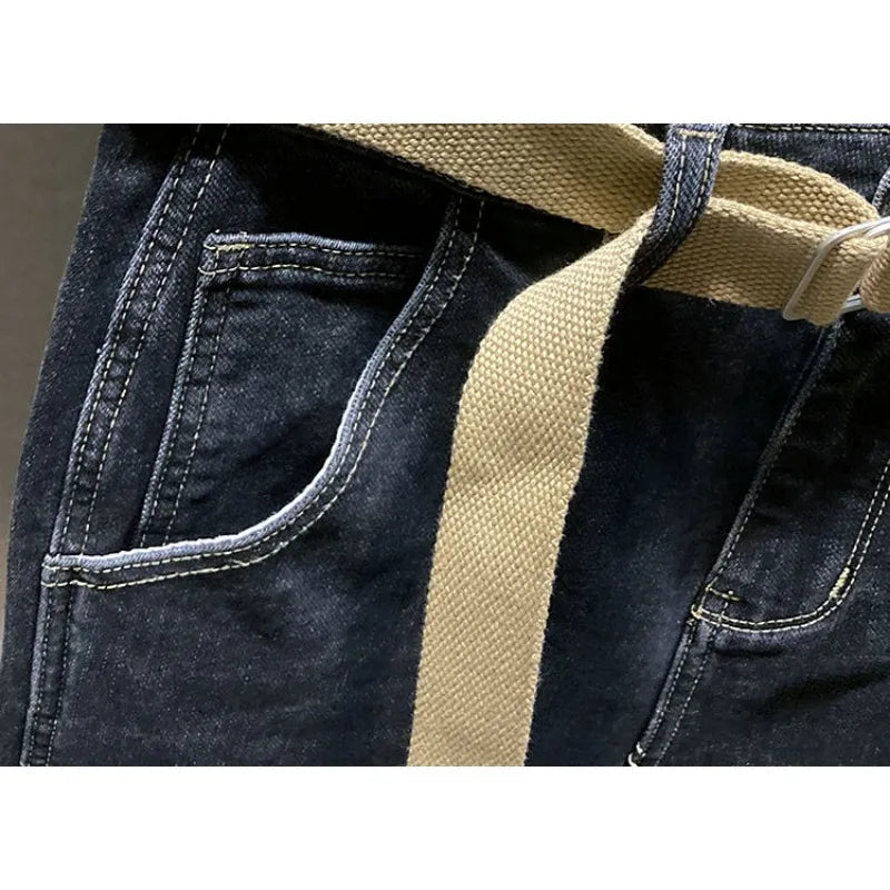 Korean Fashion 2024 Spring Autumn Harem Jeans Men High Quality Loose