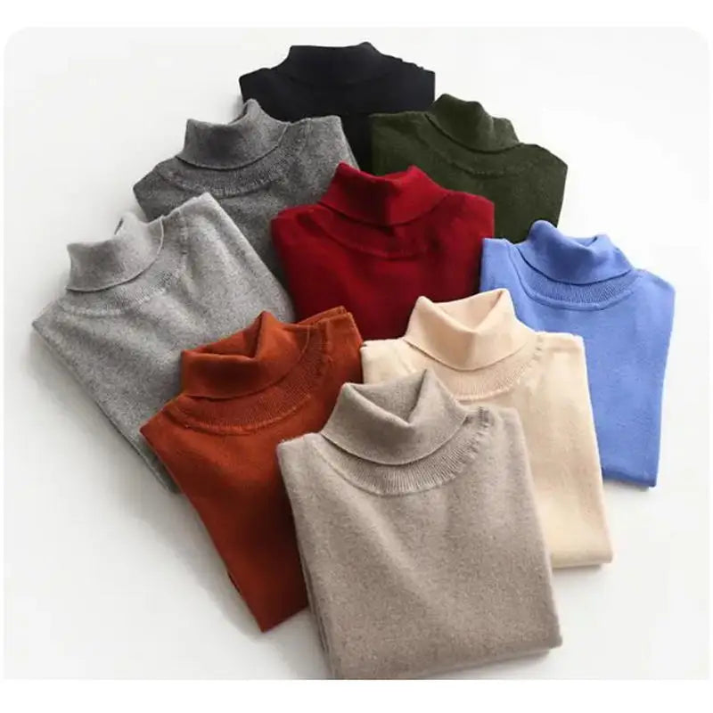 Cashmere turtleneck men sweater clothes for 2023 autumn winter jersey