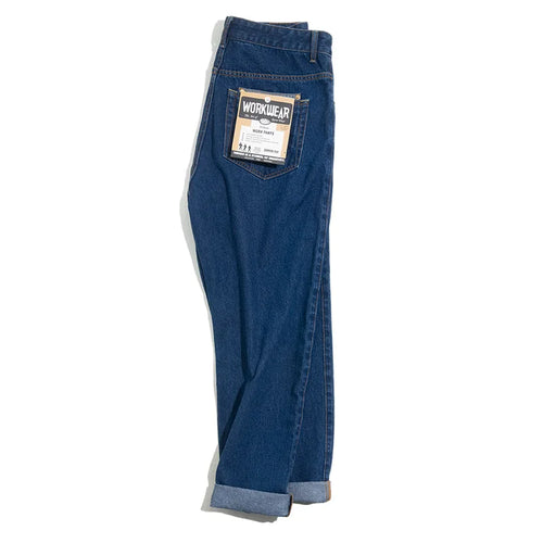 Maden Washed Denim Jeans 12.8 oz Retro Loose Straight Trousers Baggy