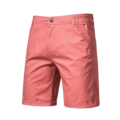 2021 New Summer 100% Cotton Solid Shorts Men High Quality Casual