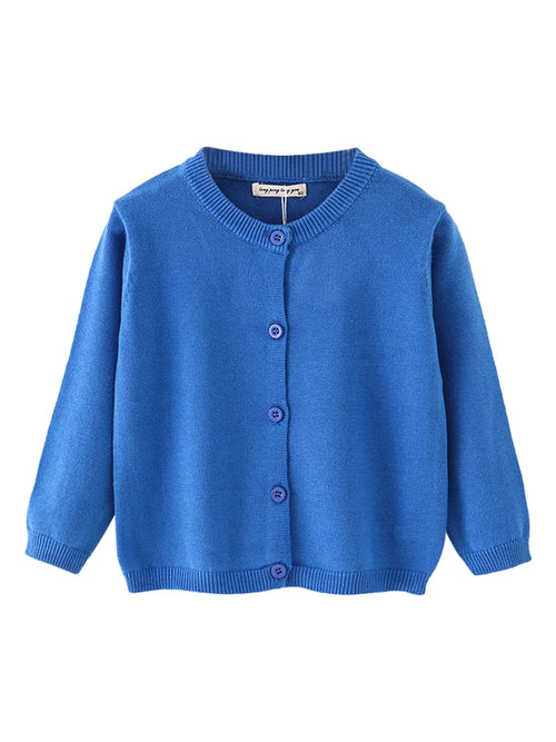 LJMOFA 1-6T Kid Solid Color Classics Knitwear Soft Comfortable Warm