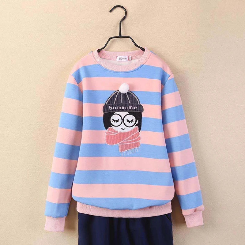 4 6 8 10 12 14 Year Teen Girls Sweatshirt Spring Kids Pullover Top