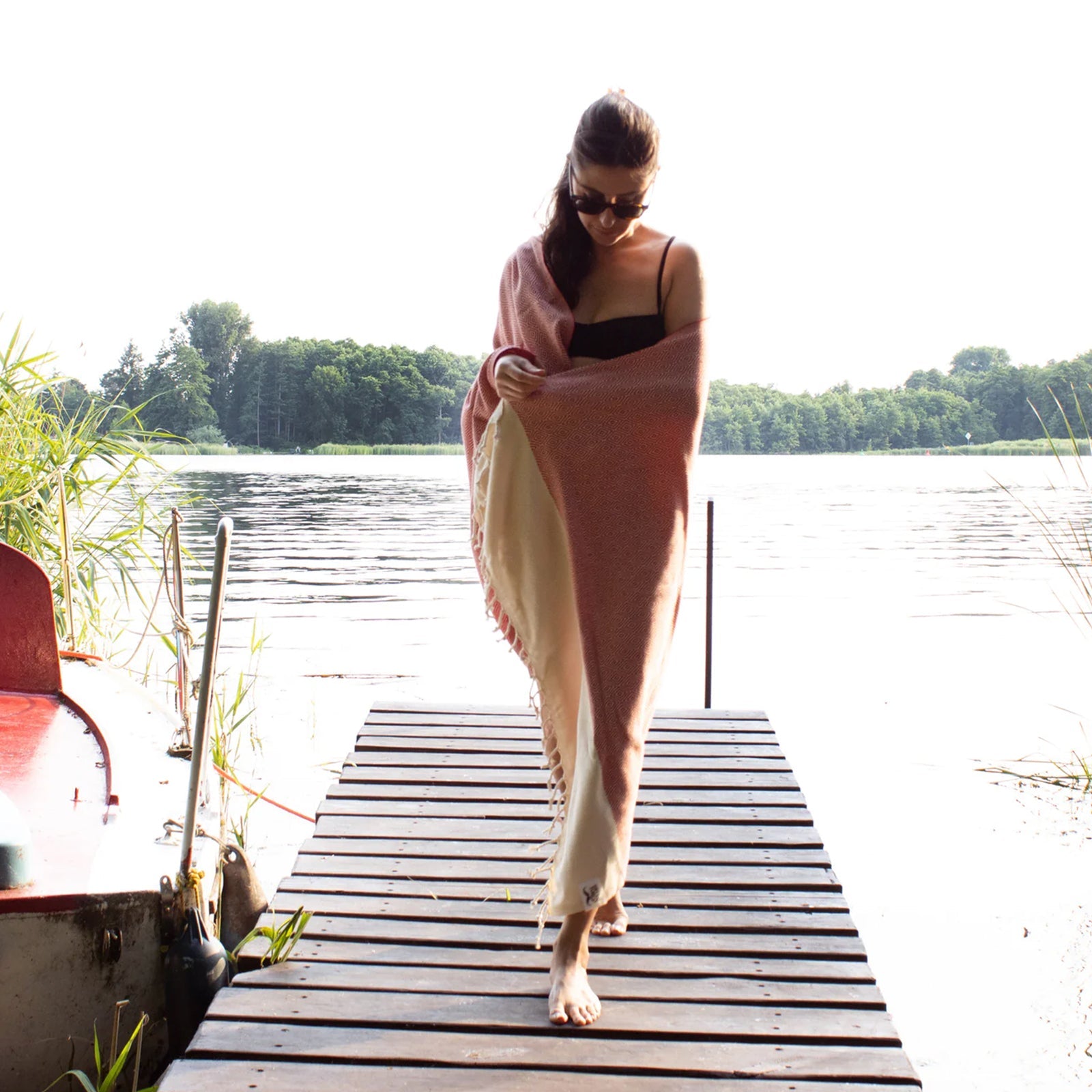 OTTO BLUE Handgewebtes Hamamtuch - Schnelltrocknend, Vielseitig,