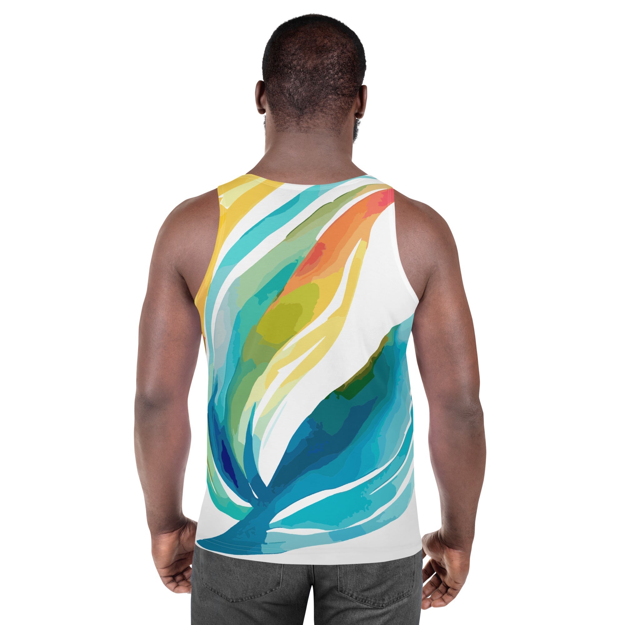 Mens Stretch Fit Tank Top, Strength and Courage Design