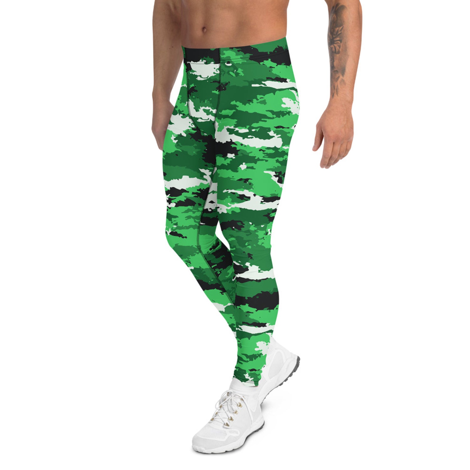 Green Camo Leggings for Men