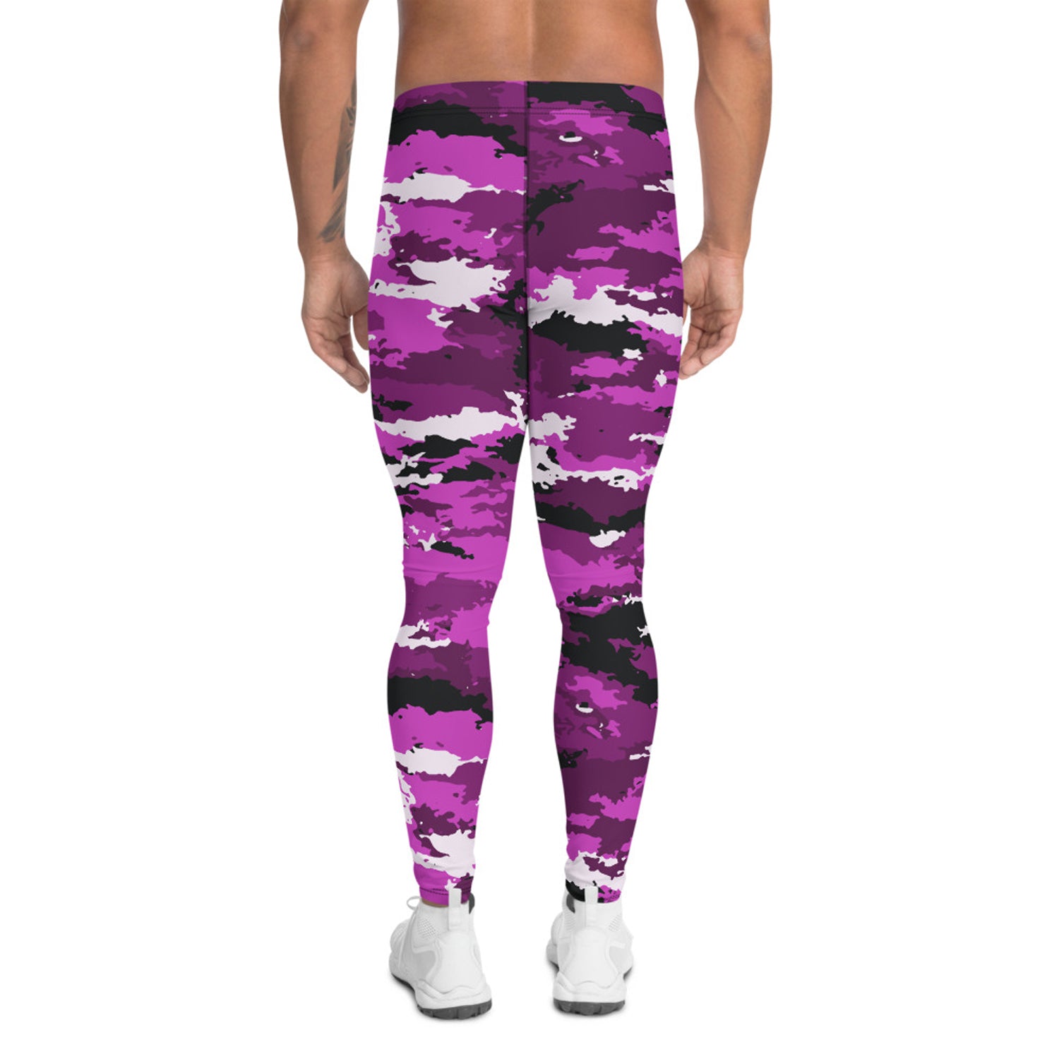 Pink Purple Camo Leggings for Men