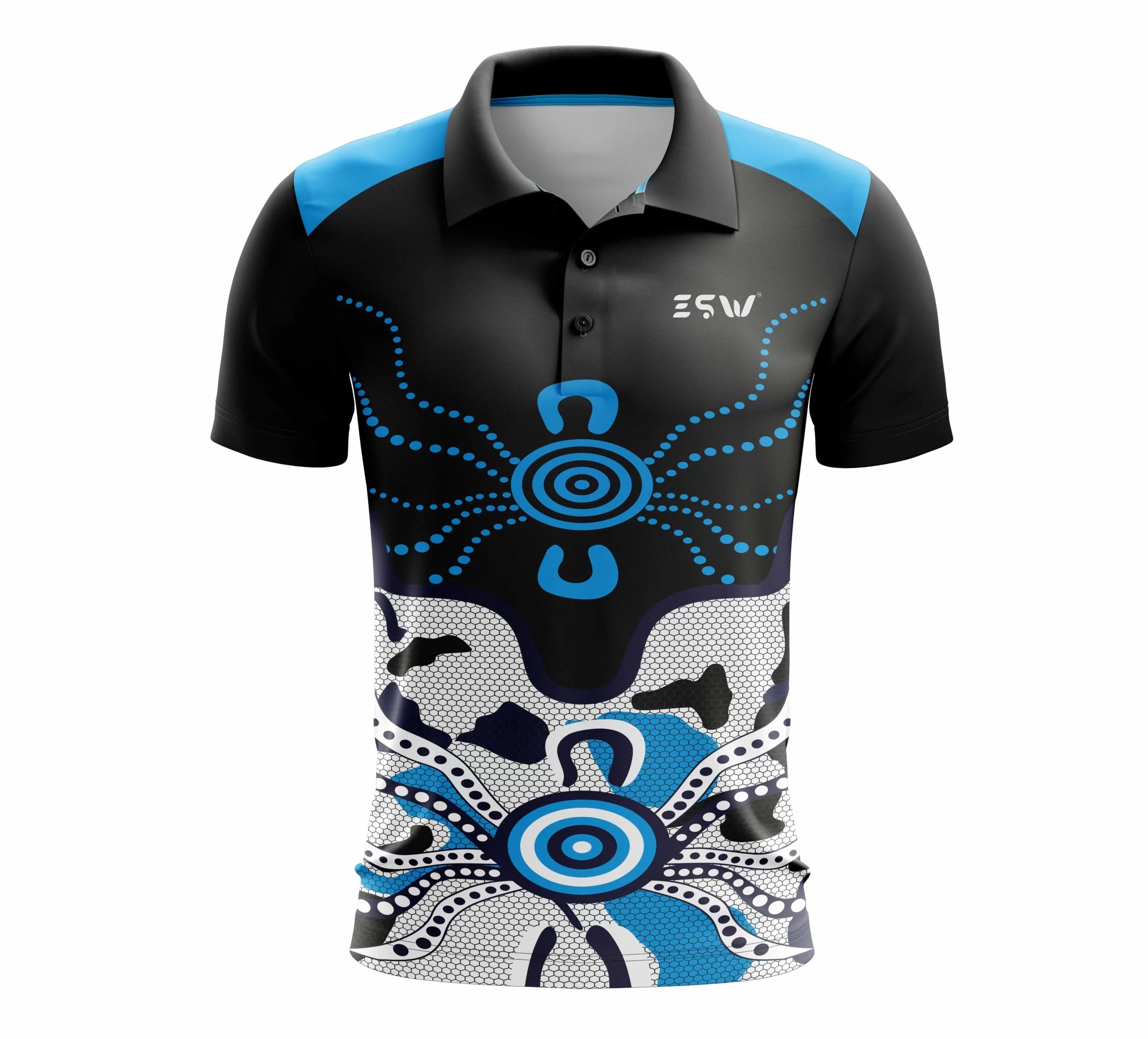 Cricket Sportswear Collared Neck T Shirt Color white , black