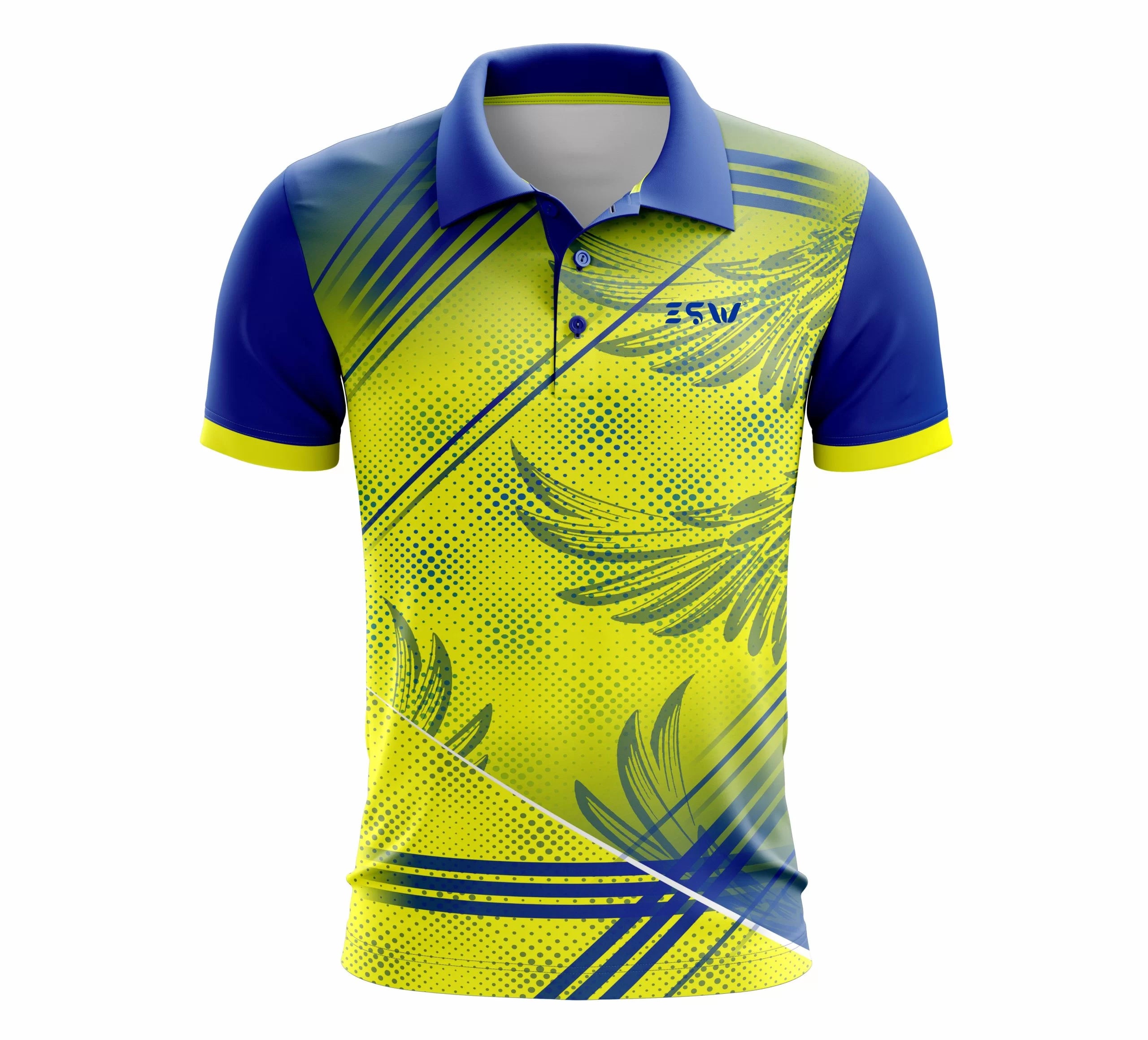 Cricket Half sleeve Yellow Printed jersey T-shirt for Men