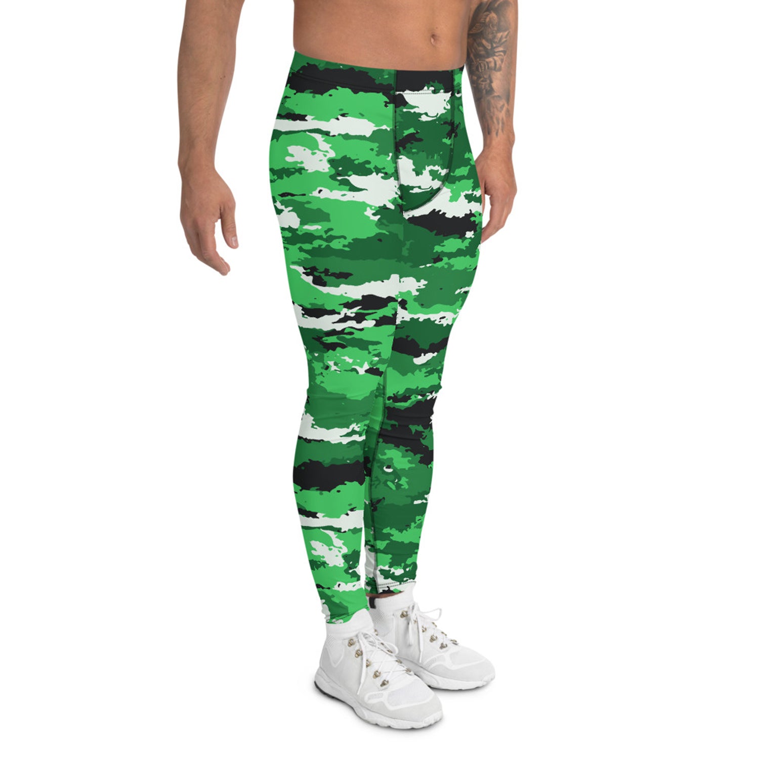 Green Camo Leggings for Men