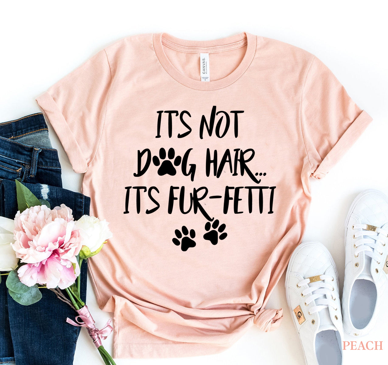 Peach t-shirt with "It&