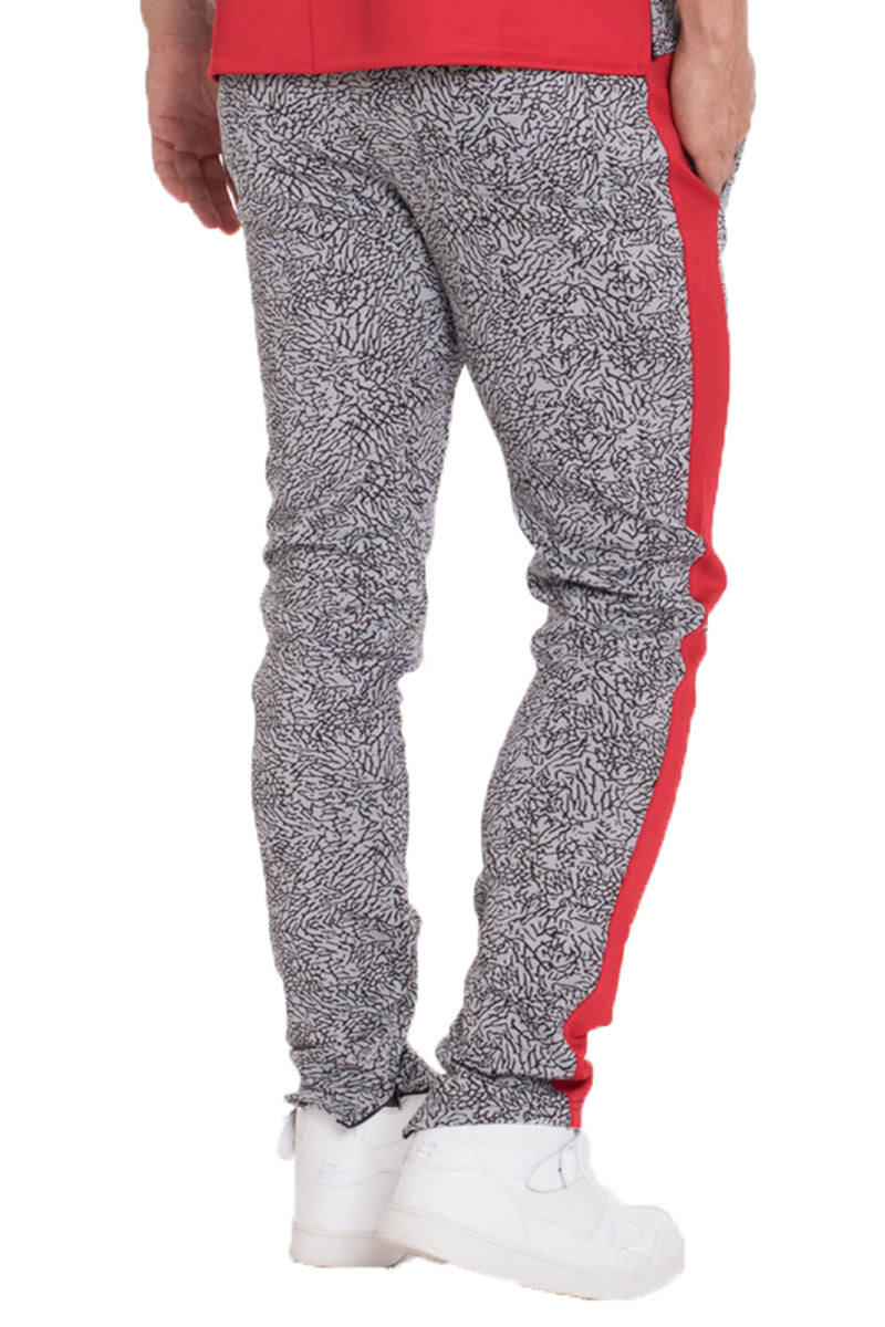 TP0561 Elephant Print Side Stripe Track Pants