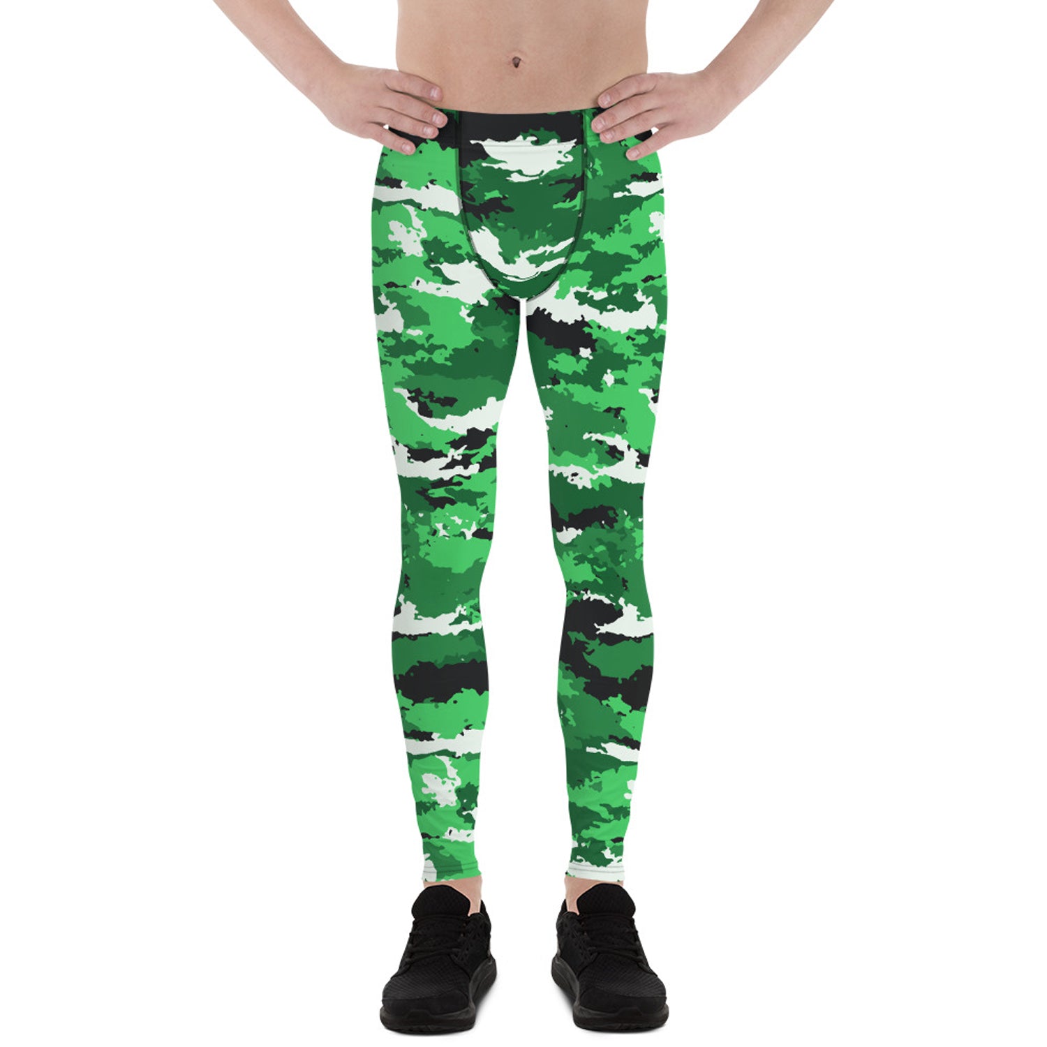 Green Camo Leggings for Men