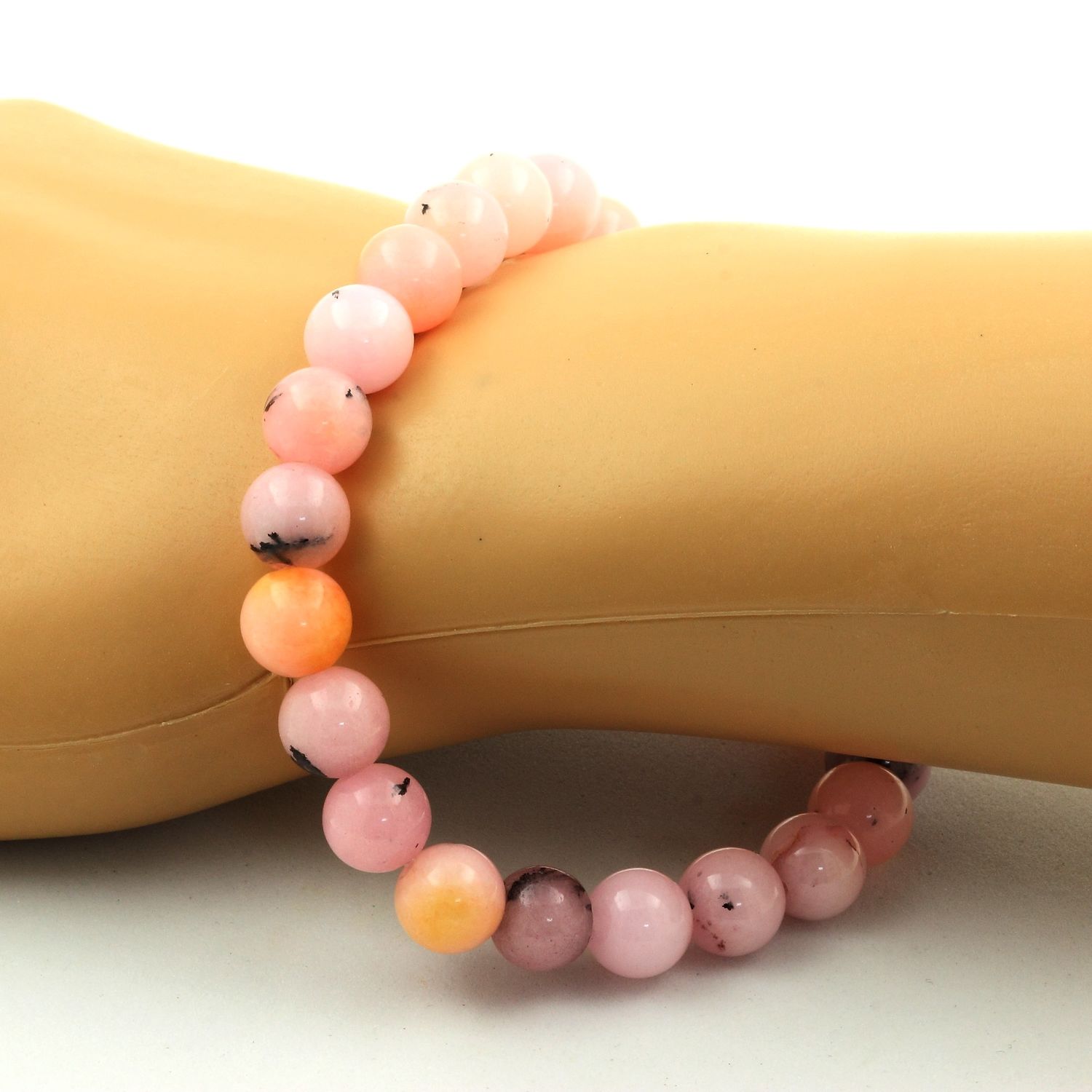 Pink Opal Bracelet 8 mm Beads.
