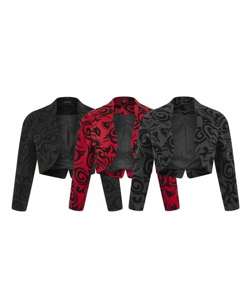 De La Creme - Womens Open Front Bolero Shrug Ladies Tribal Printed