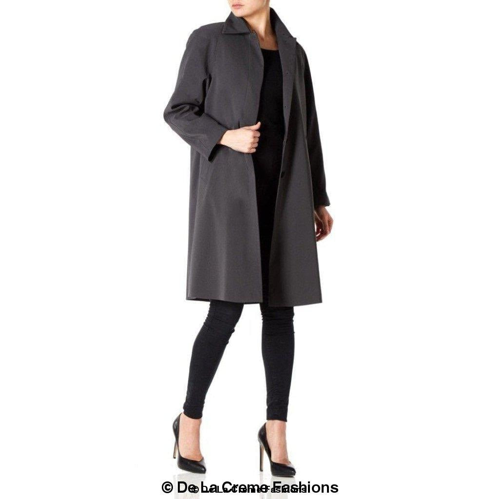 De La Creme Womens Oversized Knee Length Swing Coat