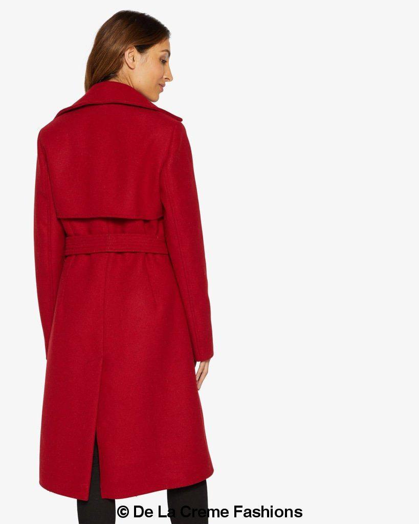 Dina Lapel Collar Duster Coat With Belt
