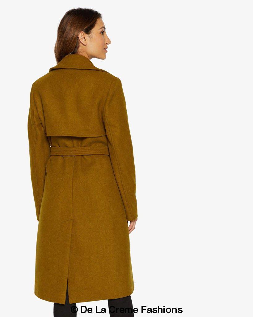 Dina Lapel Collar Duster Coat With Belt