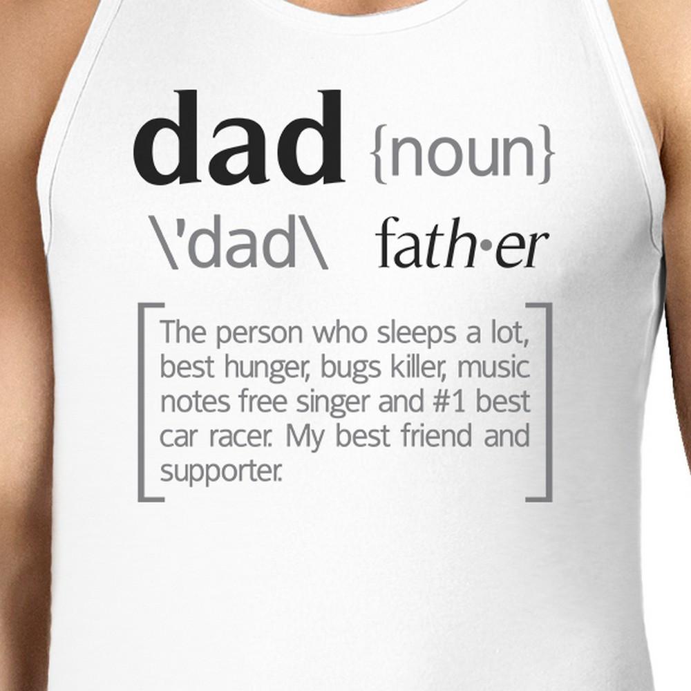Dad Noun Mens White Graphic Tanks Unique Dad Gifts
