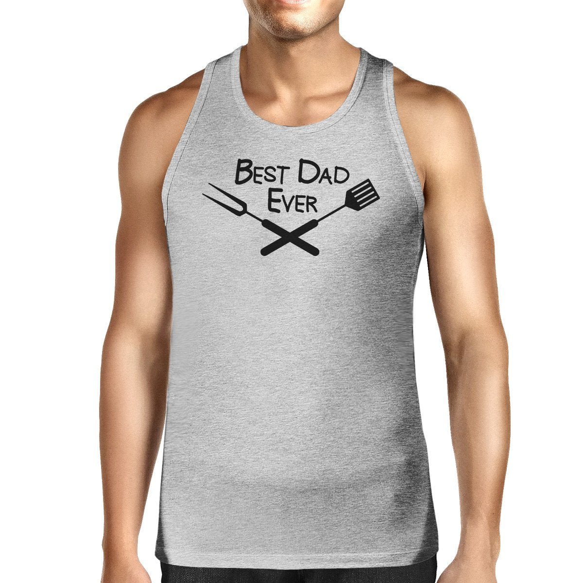 Best Bbq Dad Mens Grey Funny Design Graphic Tanks