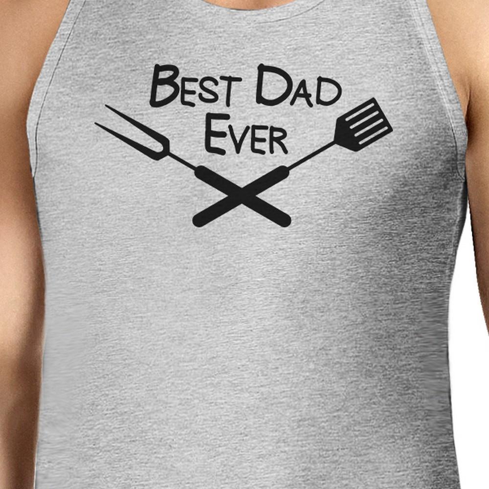 Best Bbq Dad Mens Grey Funny Design Graphic Tanks