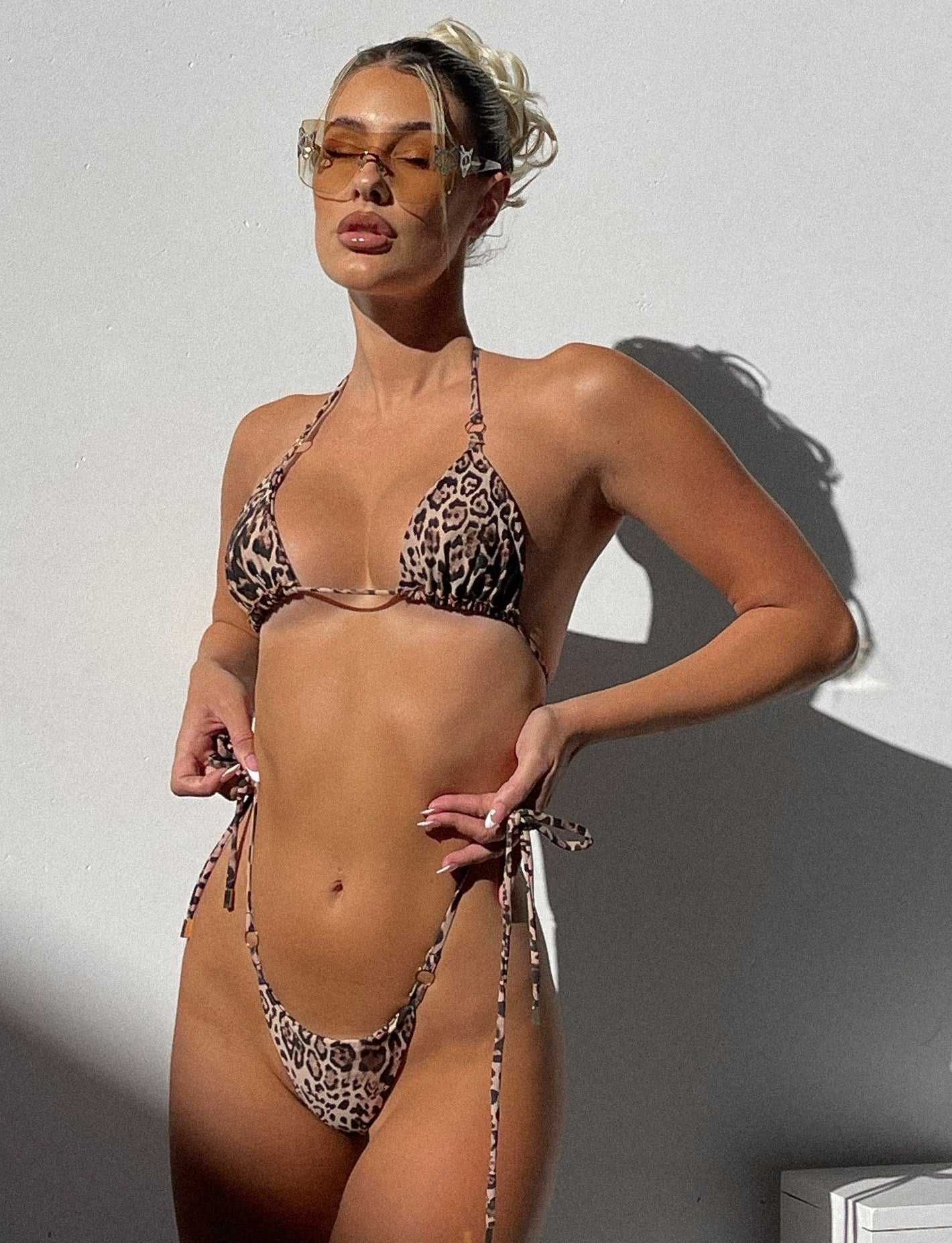 ESSENTIAL TOP - JAGUAR, double-lined, non-see-through shimmery fabric, adjustable tie, ethically handmade.