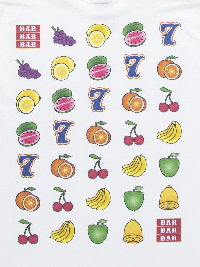 Fruity Casino Slots Design On White Long Sleeved T-shirt