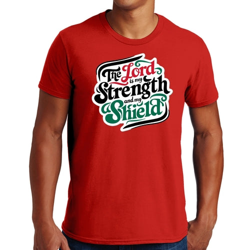Mens Graphic T-shirt the Lord is my Strength and my Shield