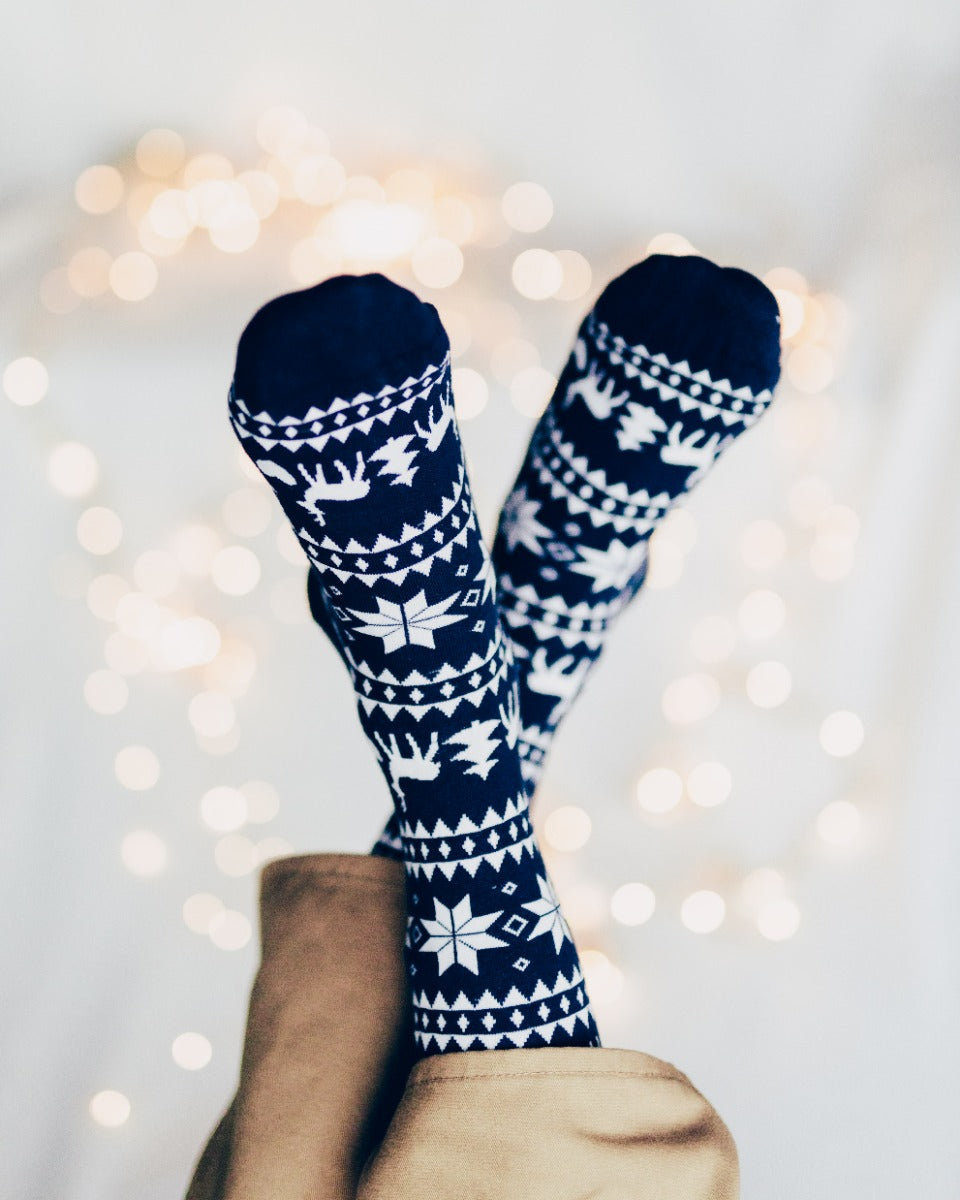 NORTH POLE blue cotton socks for men