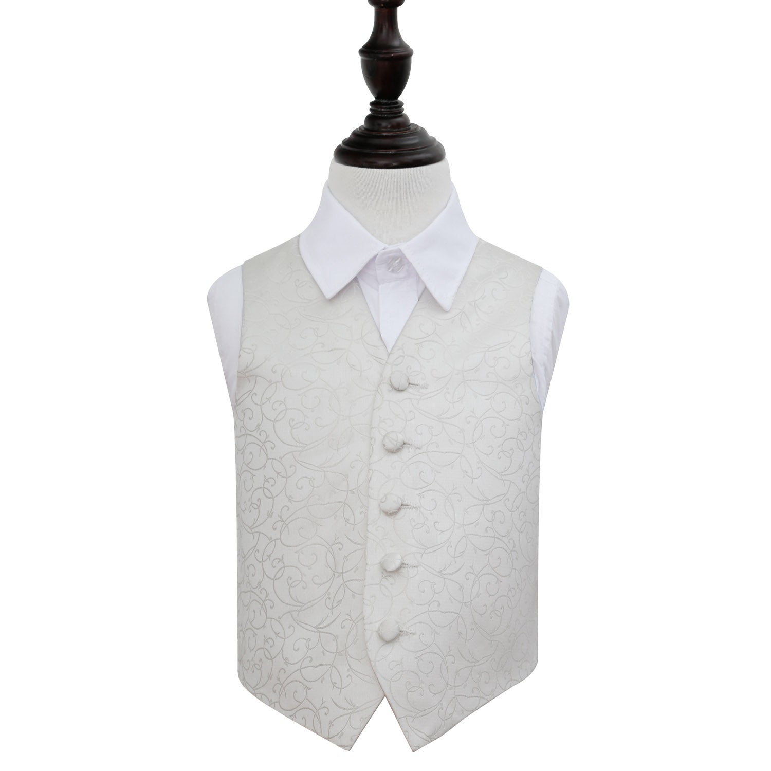 Boys Ivory Swirl Waistcoat, 26-inch
