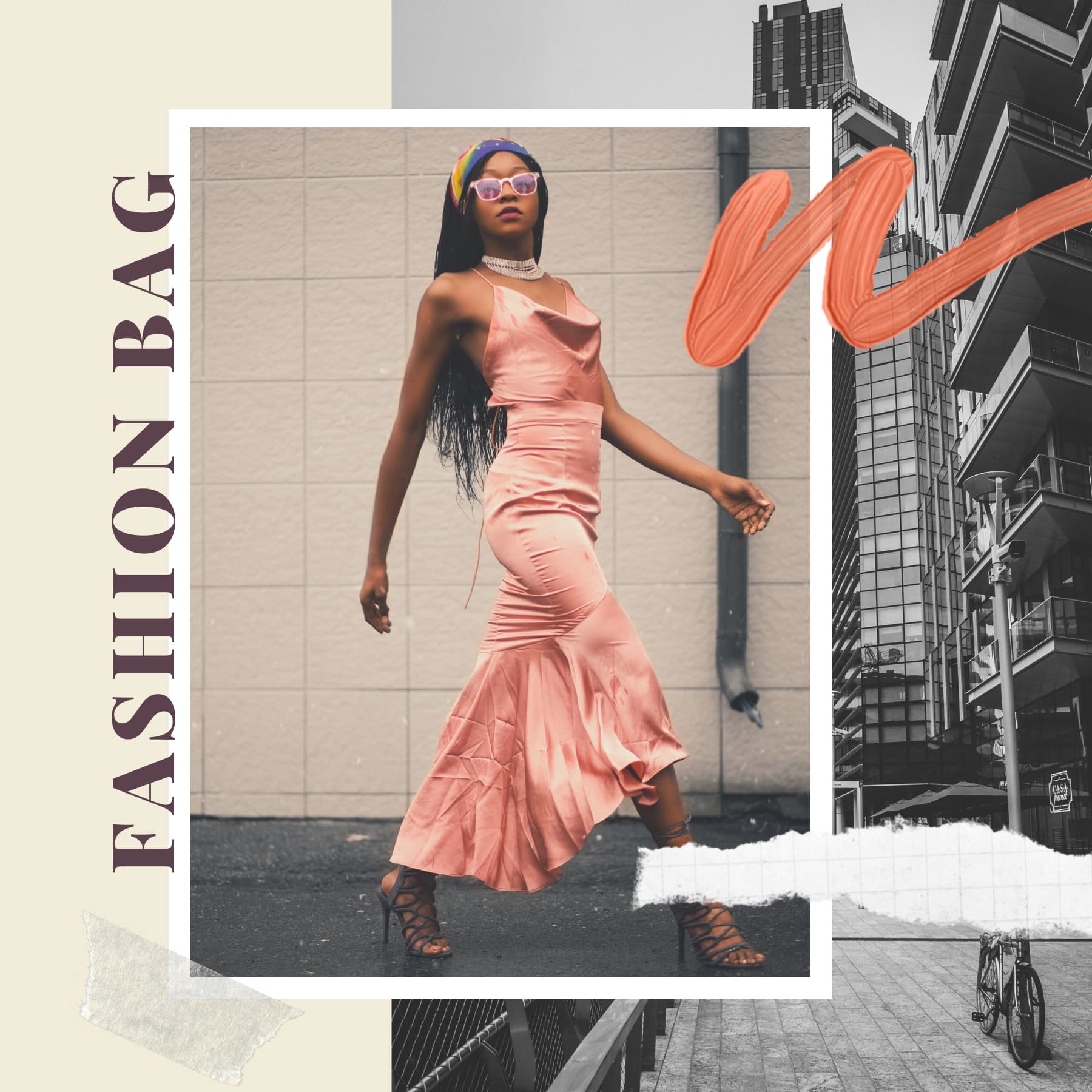 Women’s Handbag, Canvas Top Handle Shoulder Bag - Black / Geometric