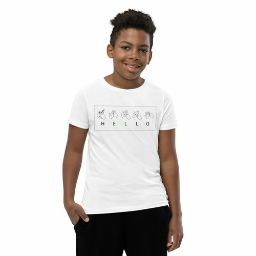 HELLO Sign Language Youth Short Sleeve T-Shirt