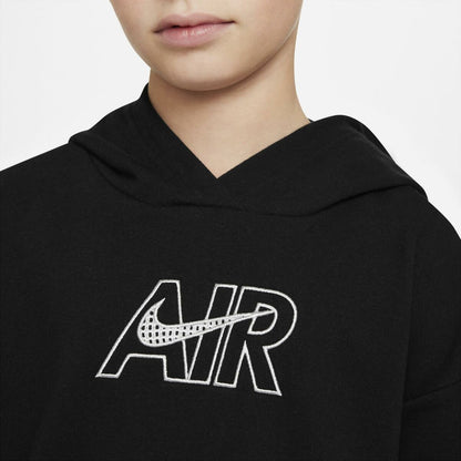 Hooded Sweatshirt for Girls AIR FT CROP HOODIE Nike DM8372 010 Black