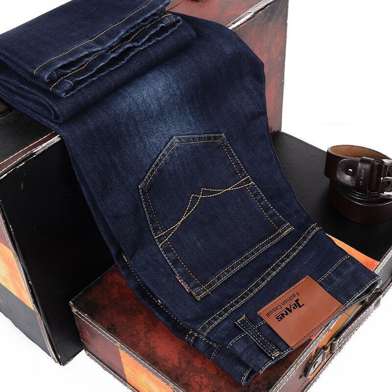 Loose Straight Casual Work Jeans For Men - RADA LONDON