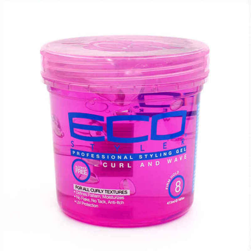 Styling Gel Eco Styler Curl &amp; Wave Pink Curly Hair 946 ml