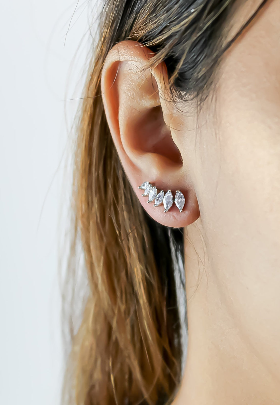 Silver Stepping Earrings