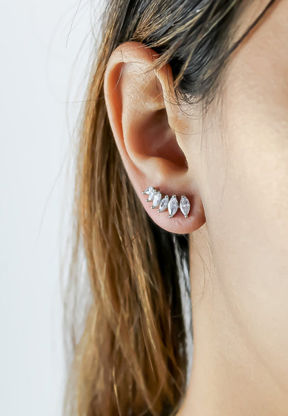 Silver Stepping Earrings
