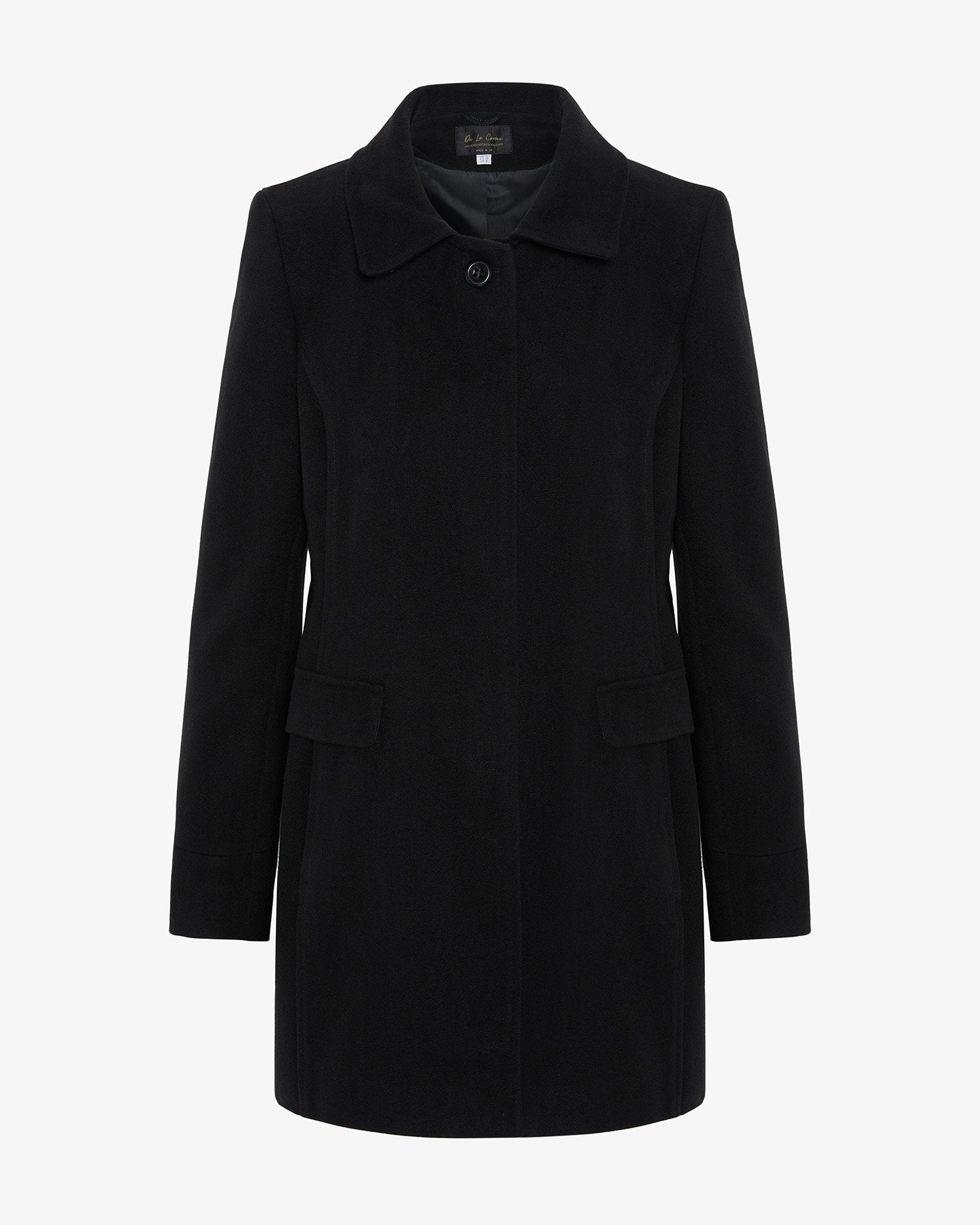 De La Creme Womens Wool Blend Hip Length Covert Coat