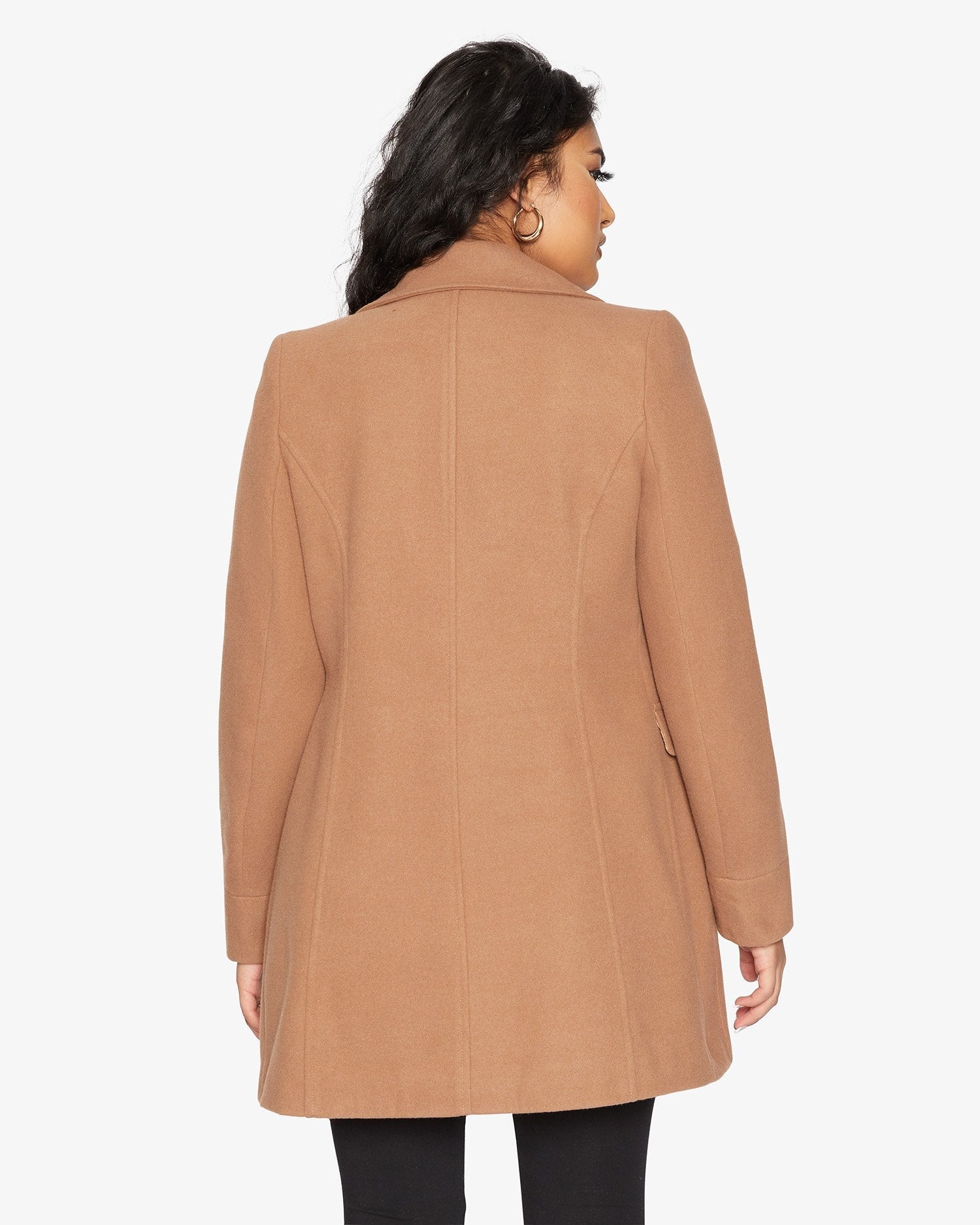 De La Creme Womens Wool Blend Hip Length Covert Coat