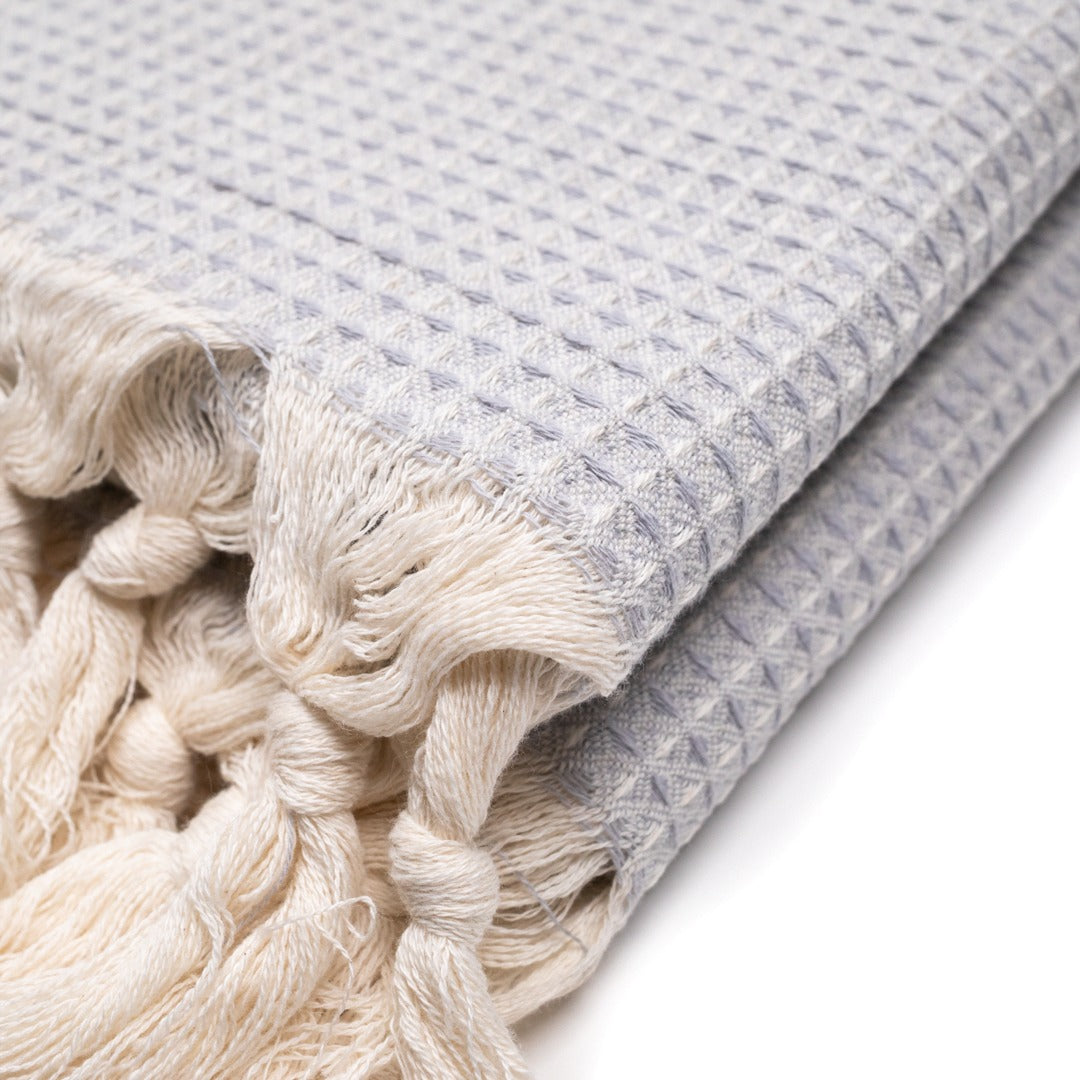 Handwoven Turkish Towel Wafflepique | Grey