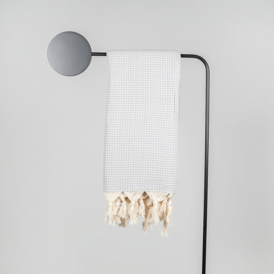 Handwoven Turkish Towel Wafflepique | Grey