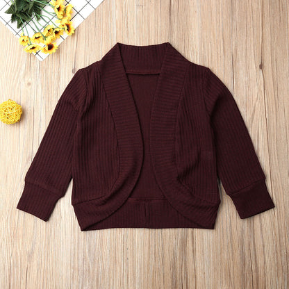 2019 New 1 6Y Kids Baby Girls Knit Sweater Coat