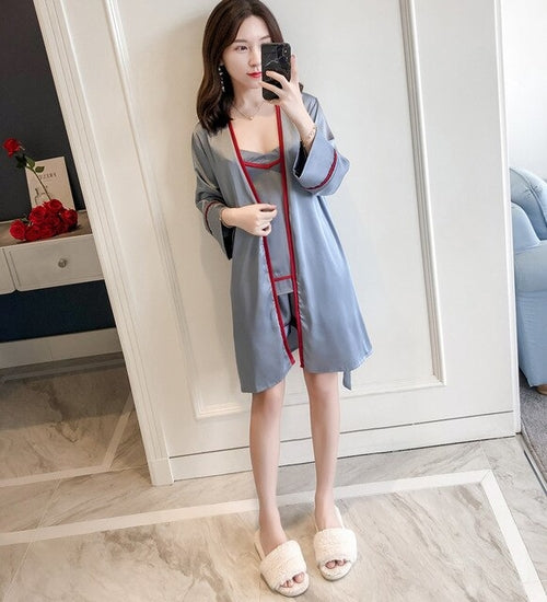 2025 Summer Women Pajamas Sets Ladies Pijama Satin