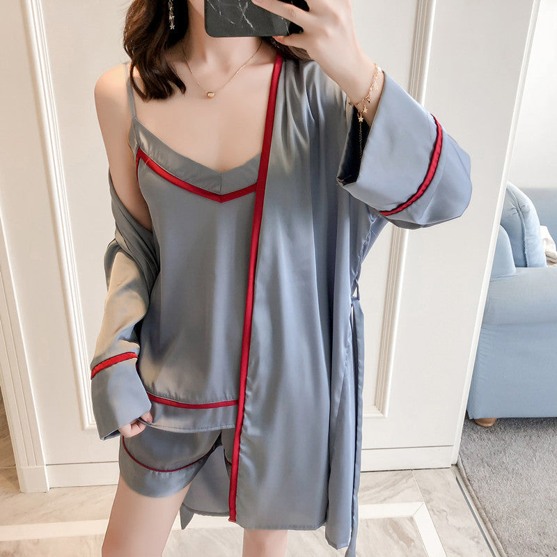 2025 Summer Women Pajamas Sets Ladies Pijama Satin