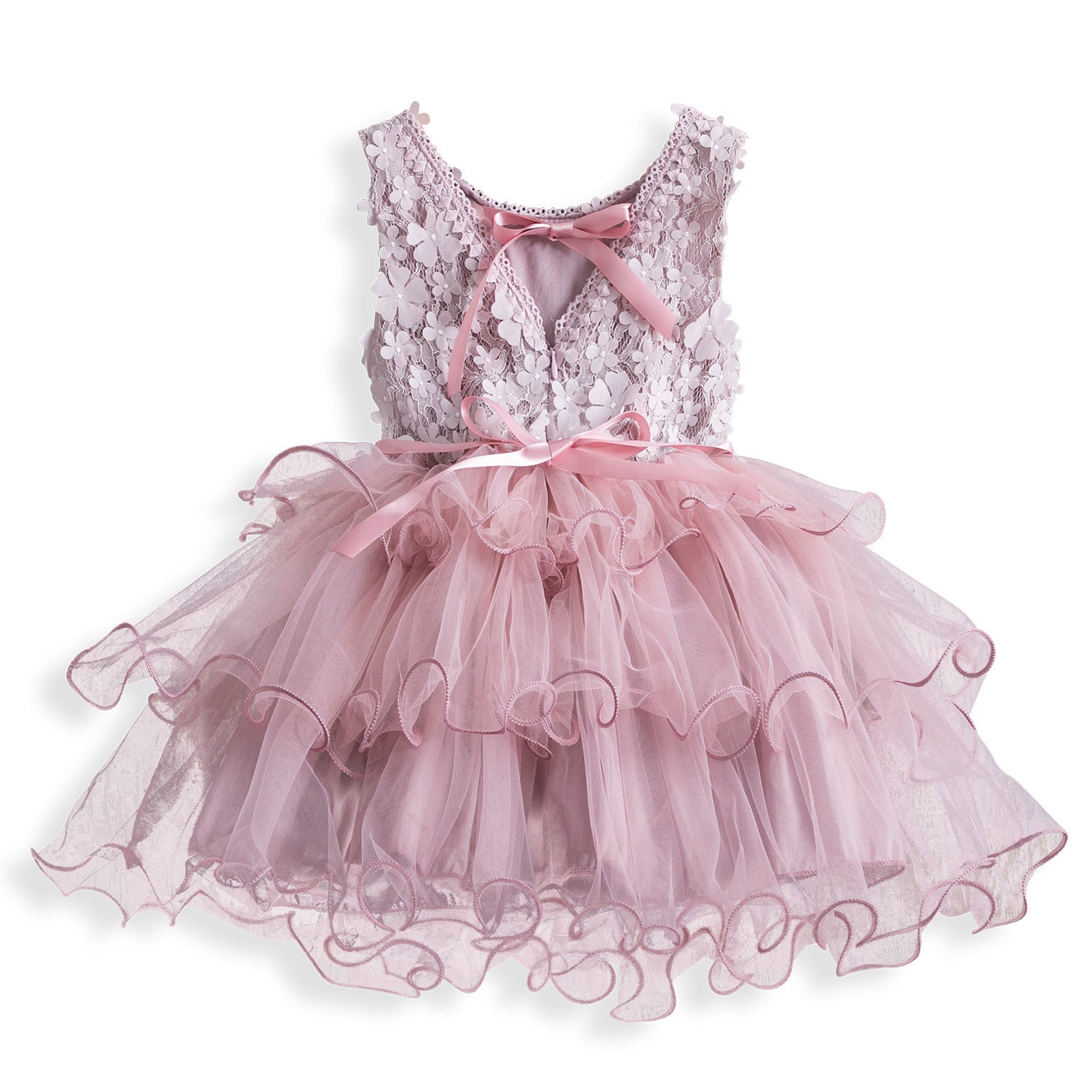 Lace gauze girl dress