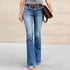 Mid Waist Washed Blue Jeans - stylish, comfortable denim with street-inspired style and mid-waist design.