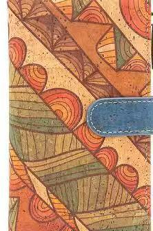 Cork wallet pattern women zipper card vegan wallet RFID BAGD-141